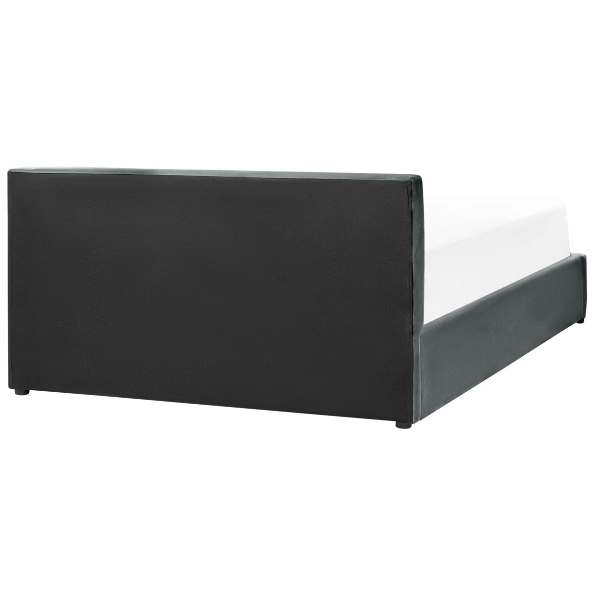 Łóżko z pojemnikiem Welur BOUSSE 160 x 200 cm Ciemnoszary