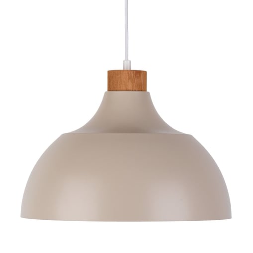 Kopułowa lampa wisząca Cap 5664 TK Lighting do salonu drewniana beżowa