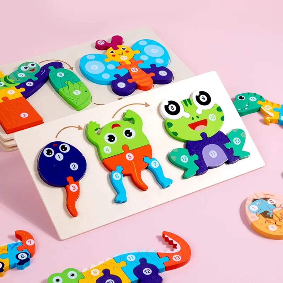 Puzzle drewniane - od Małego do Dużego - Dinozaur