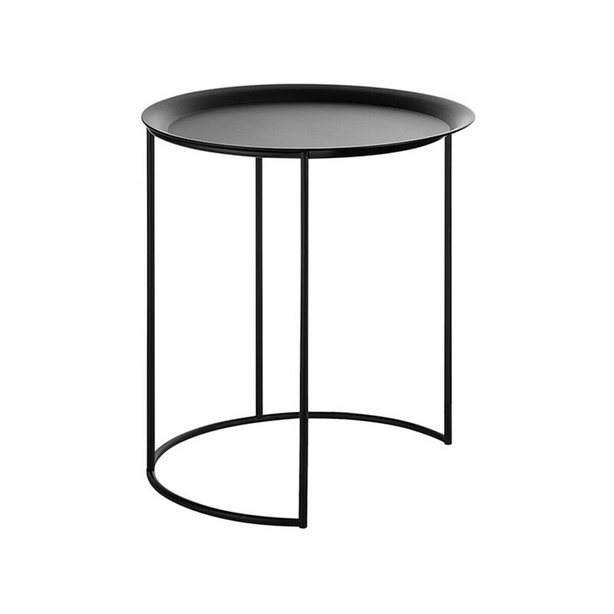 Zestaw 2 stolików pomocniczych TWINS Metal Czarny