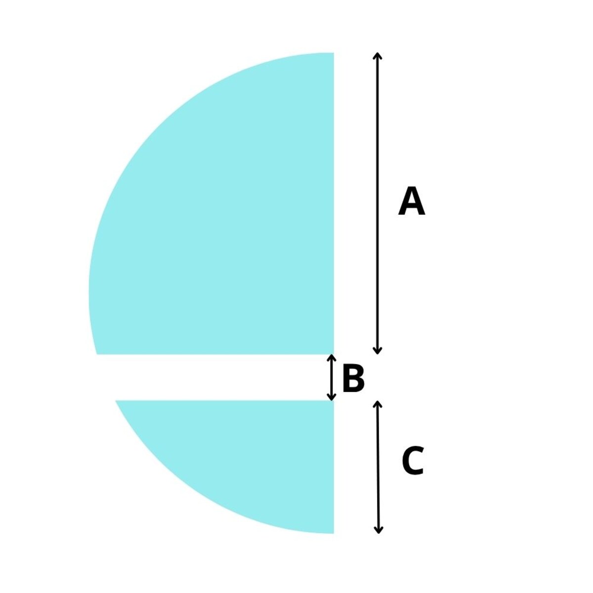 Lustro półokrągłe w dwóch częściach z podświetleniem - DOPPIO LED