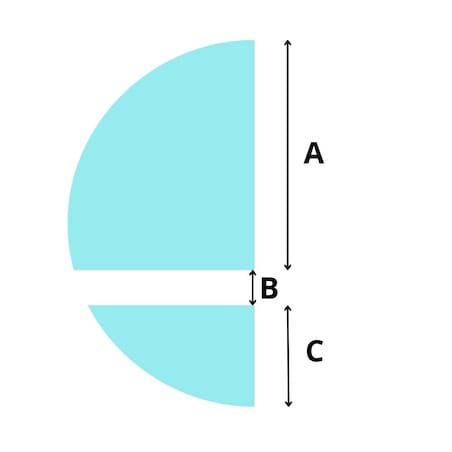 Lustro półokrągłe w dwóch częściach z podświetleniem - DOPPIO LED