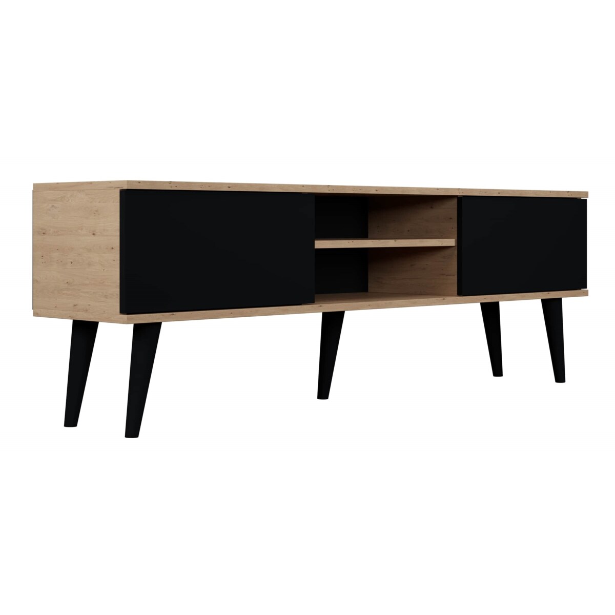 Szafka RTV Toronto 160 dąb artisan & czarny