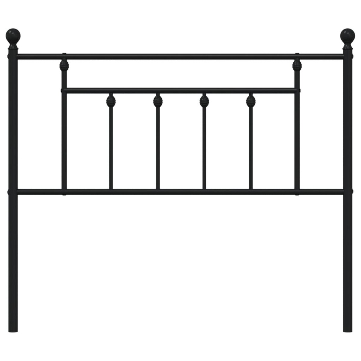 vidaXL Metalowe wezgłowie, czarne, 100 cm