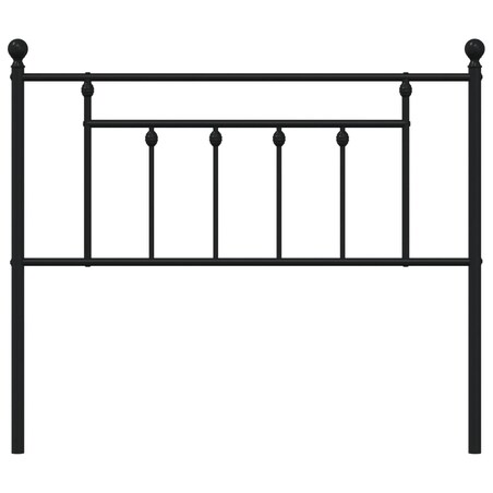 vidaXL Metalowe wezgłowie, czarne, 100 cm