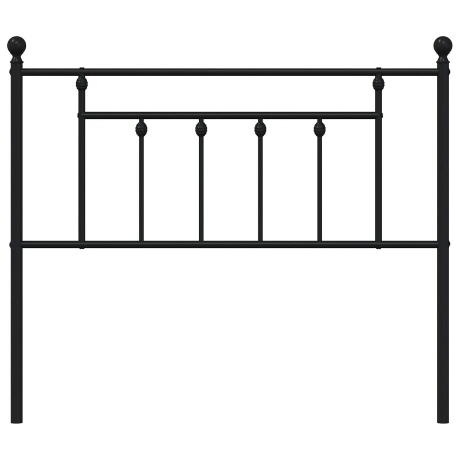 vidaXL Metalowe wezgłowie, czarne, 100 cm