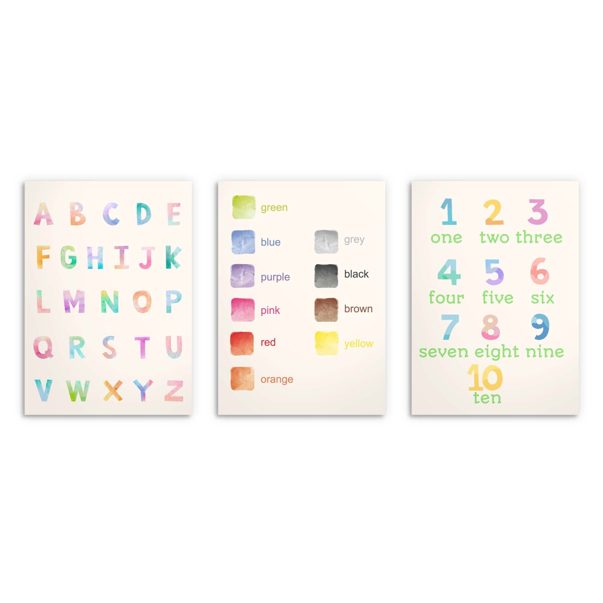 Plakat edukacyjny montessori język angielski do pokoju dziecka przedszkola