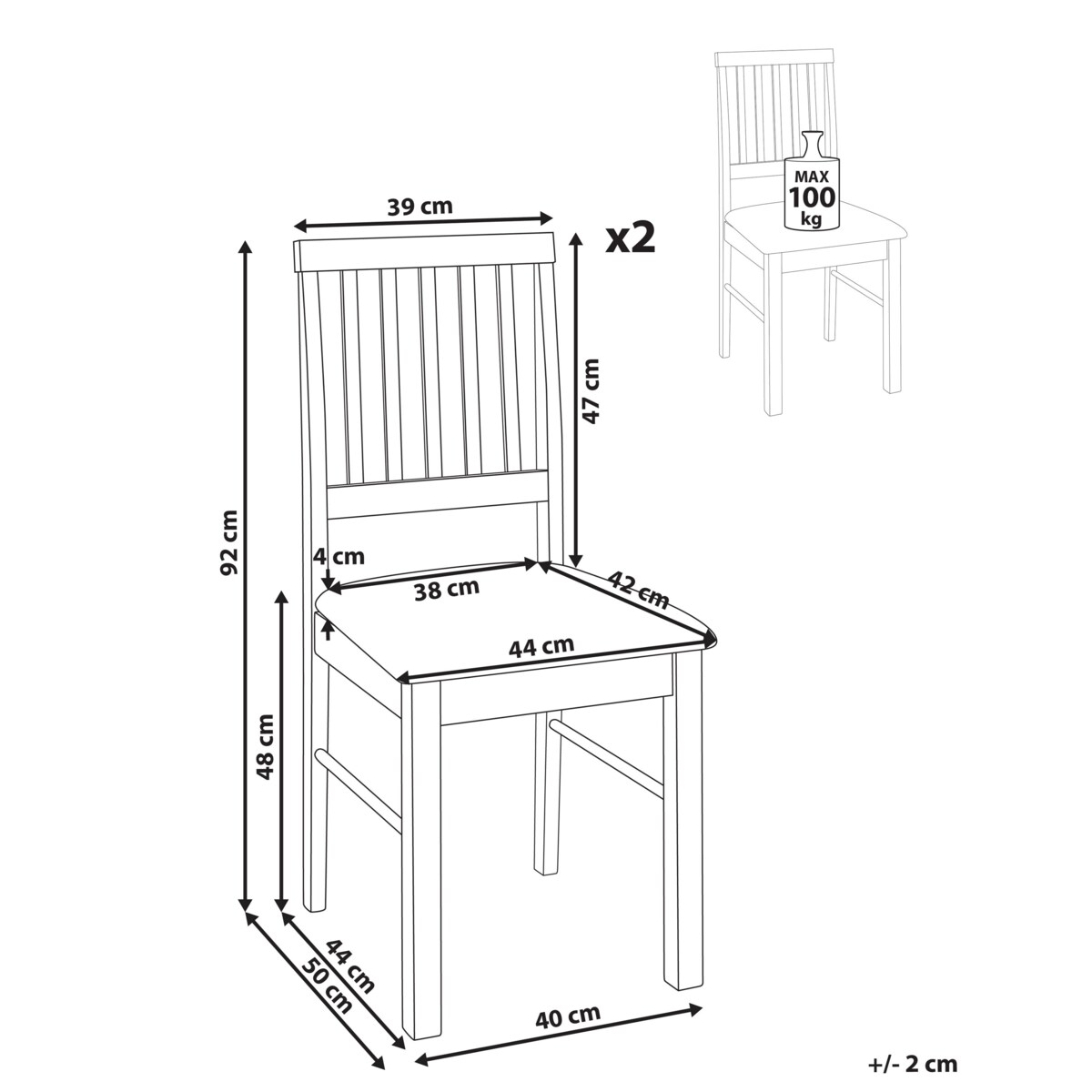 Krzesło do jadalni Ciemne drewno ORONO