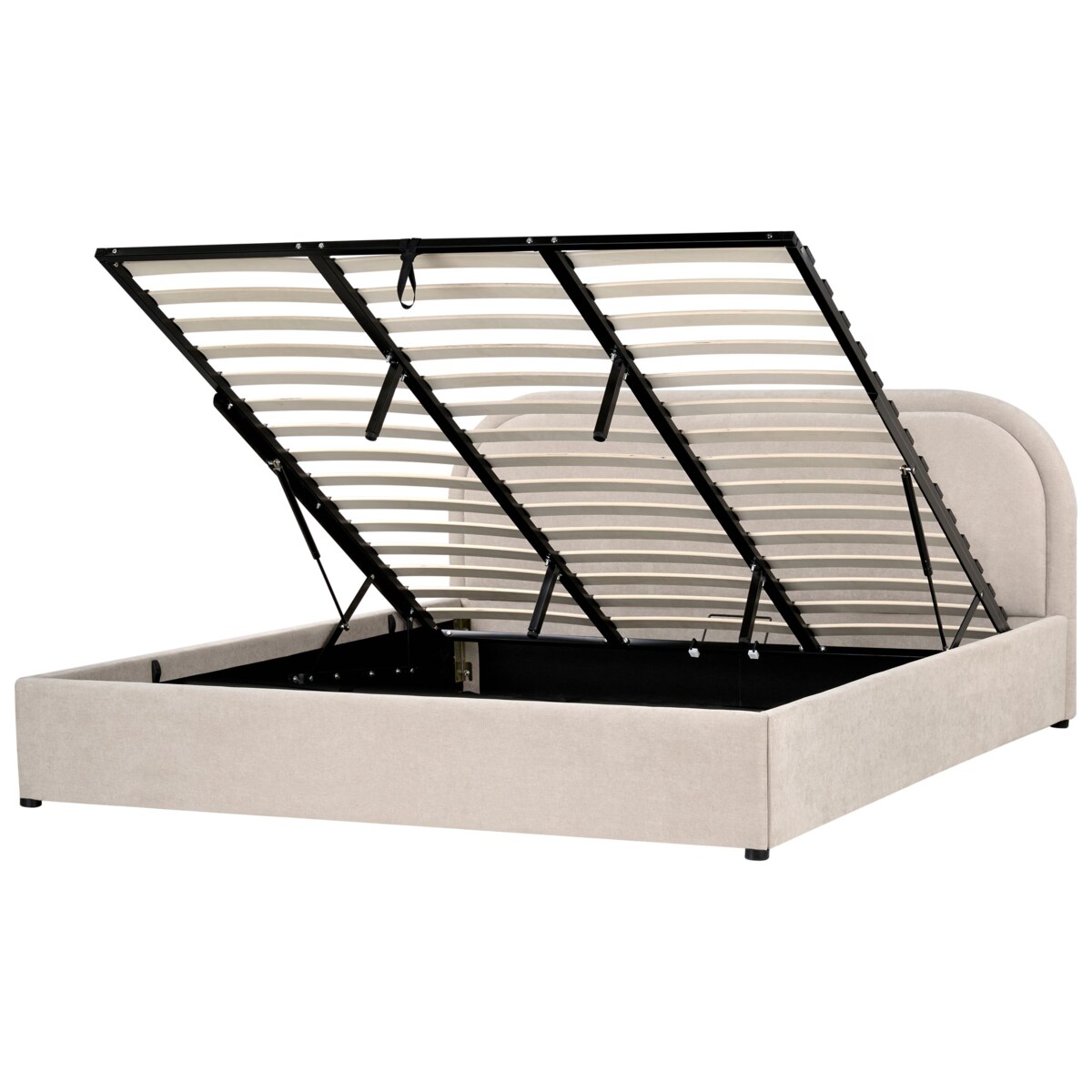 Łóżko z pojemnikiem QUILLIEN 180 x 200 cm Beżowy