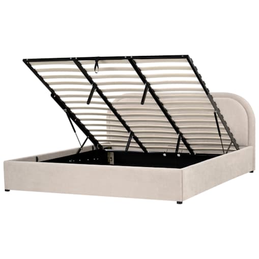 Łóżko z pojemnikiem QUILLIEN 180 x 200 cm Beżowy