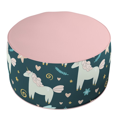 Puf dwukolorowy Coli, niebieski, 50x25 cm, Magic Collection