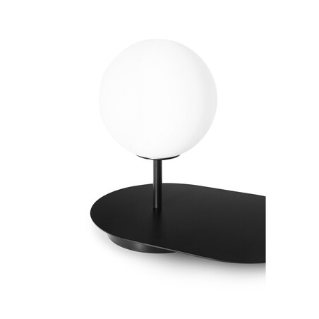 HANEA ST czarna lampa stołowa z półką