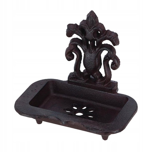 Żeliwna mydelniczka retro na mydło dekoracyjna