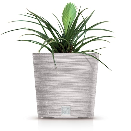 Doniczka Donica Ogrodowa 25/30 Cm Zestaw Na Taras Do Ogrodu Domu Eco Wood Biały