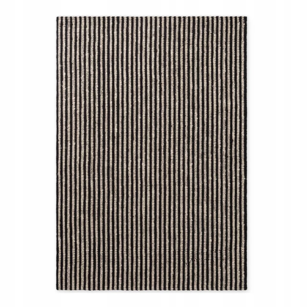 Dywan jutowy do salonu 160x230cm, naturalny czarno kremowy dywan z juty