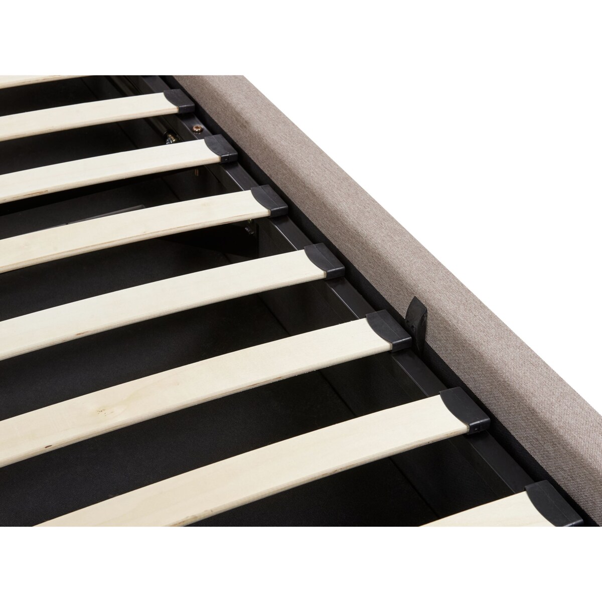 Łóżko z pojemnikiem MONESTIER 180 x 200 cm Beżowoszary