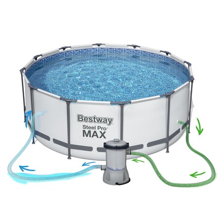 Basen ogrodowy stelażowy 396x122cm Bestway zestaw