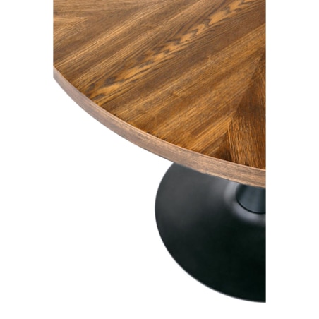 STÓŁ OKRĄGŁY Carmelia dla 4 osób 100 cm ORZECH | CZARNY