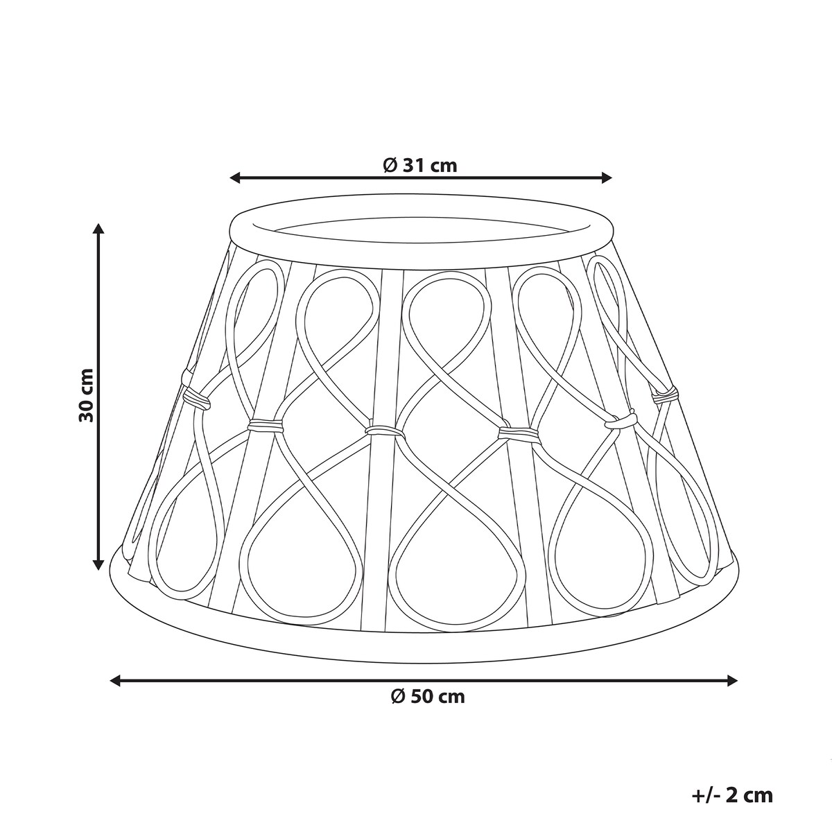 Osłonka pod choinkę AVENT Rattan Naturalny 50 cm