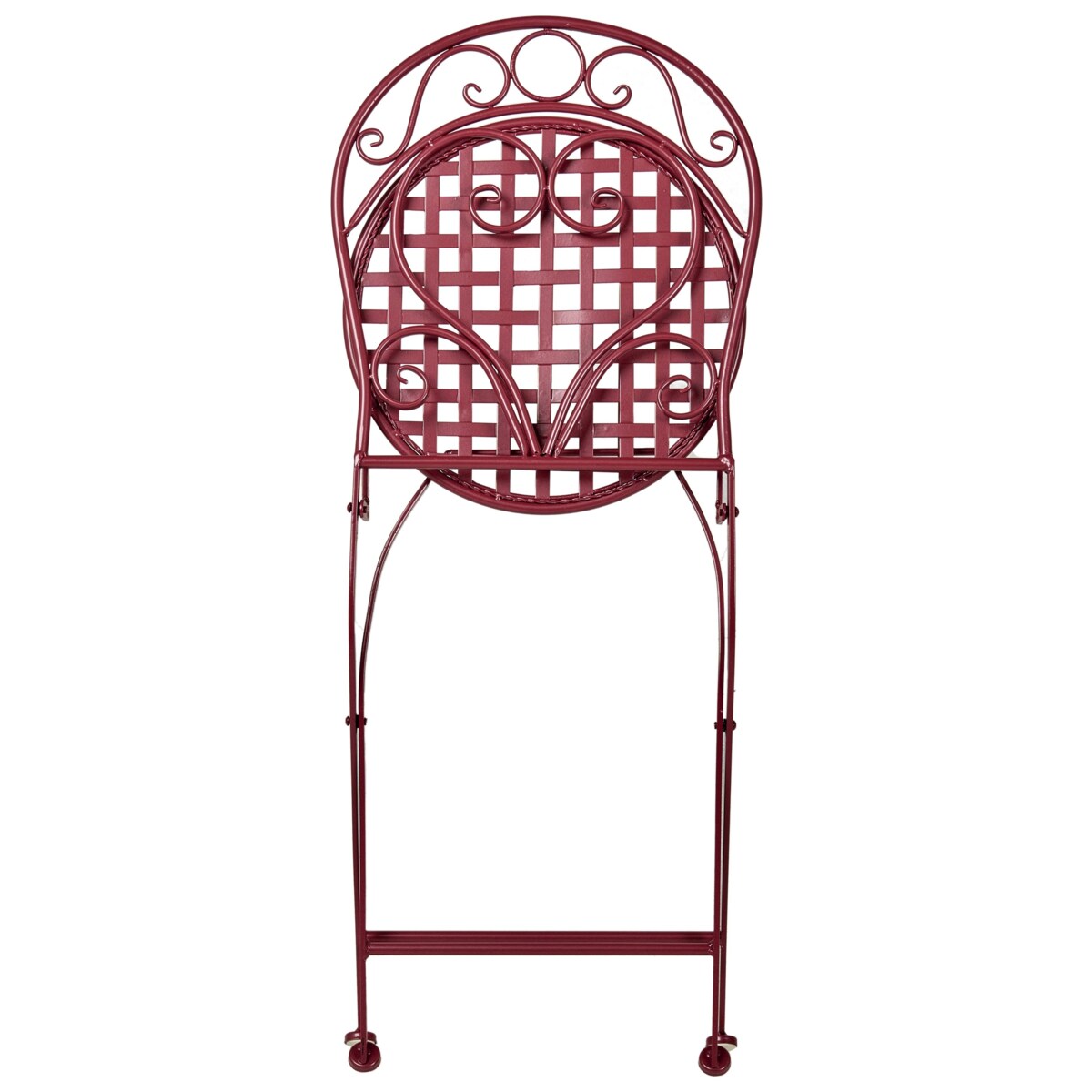 Zestaw 2 krzeseł ogrodowych ALBINIA Metal Burgundowy