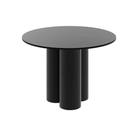 Stół okrągły RAVEO 100x100 czarny połysk