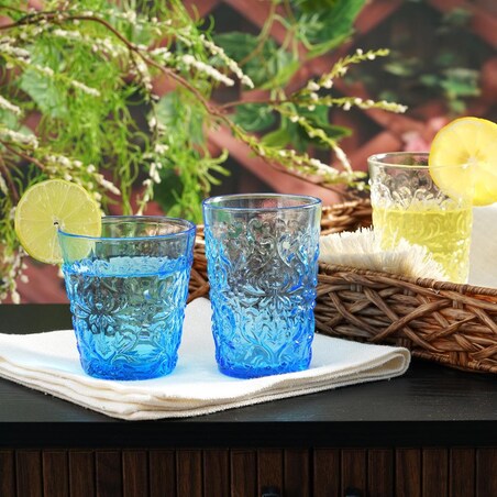 VILLA ITALIA Szklanka niebieska 270 ml 9 cm VERITA