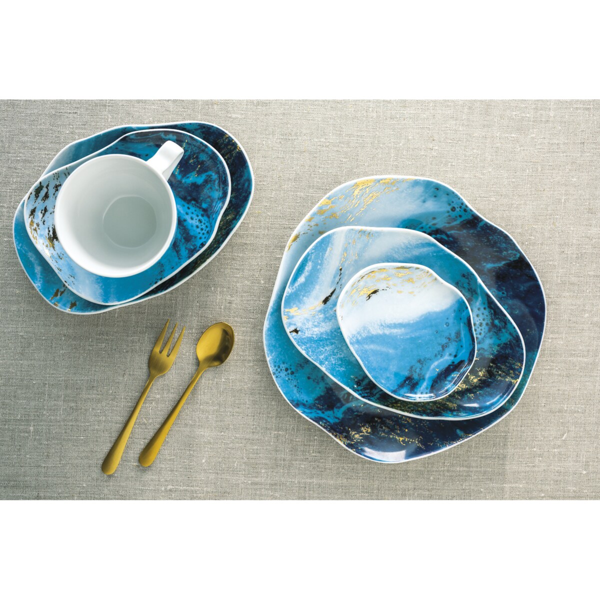 Zestaw filiżanek 100 ml ze spodkami dla 2 osób 4 el. Stone Age Baltic LB94 (7203)