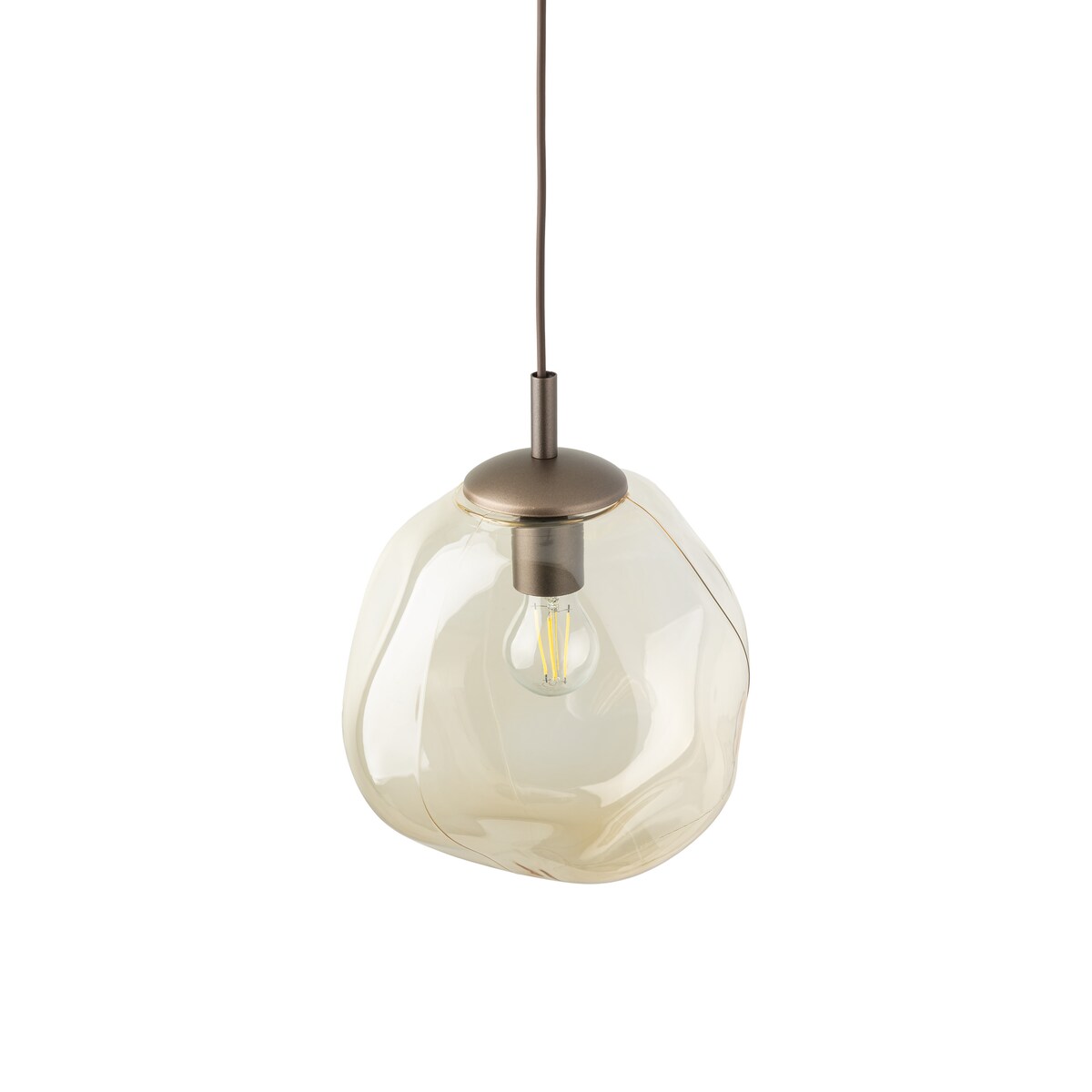 Lampa wisząca TK Lighting LAVA M Brown 11326, regulowana, 1xE27, nowoczesna do salonu i jadalni