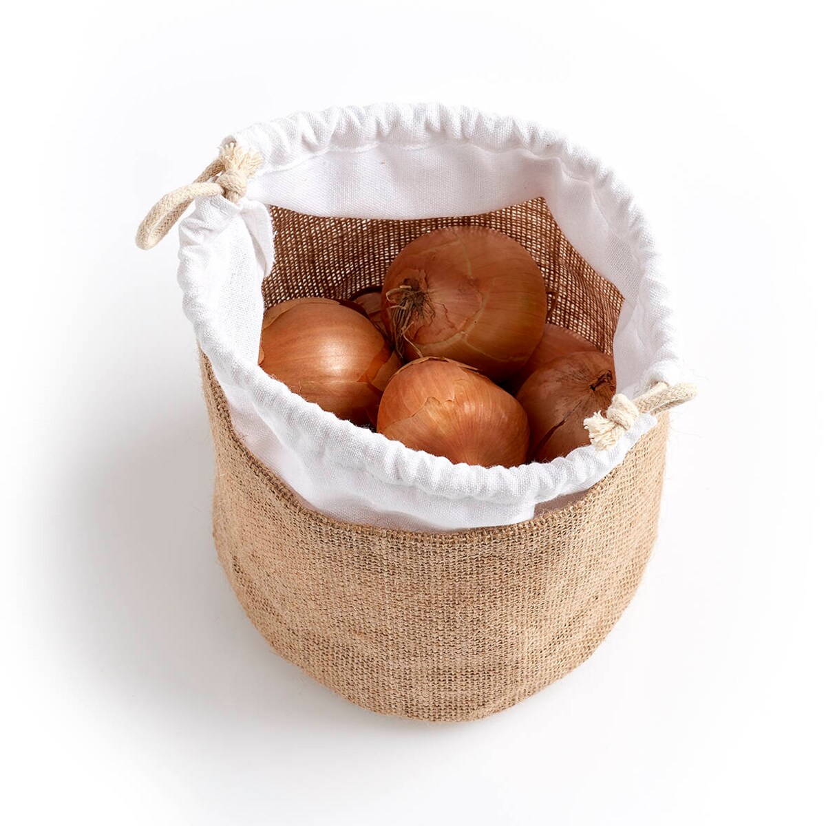 Kuchenny worek do przechowywania z juty i bawełny, Ø 16 cm