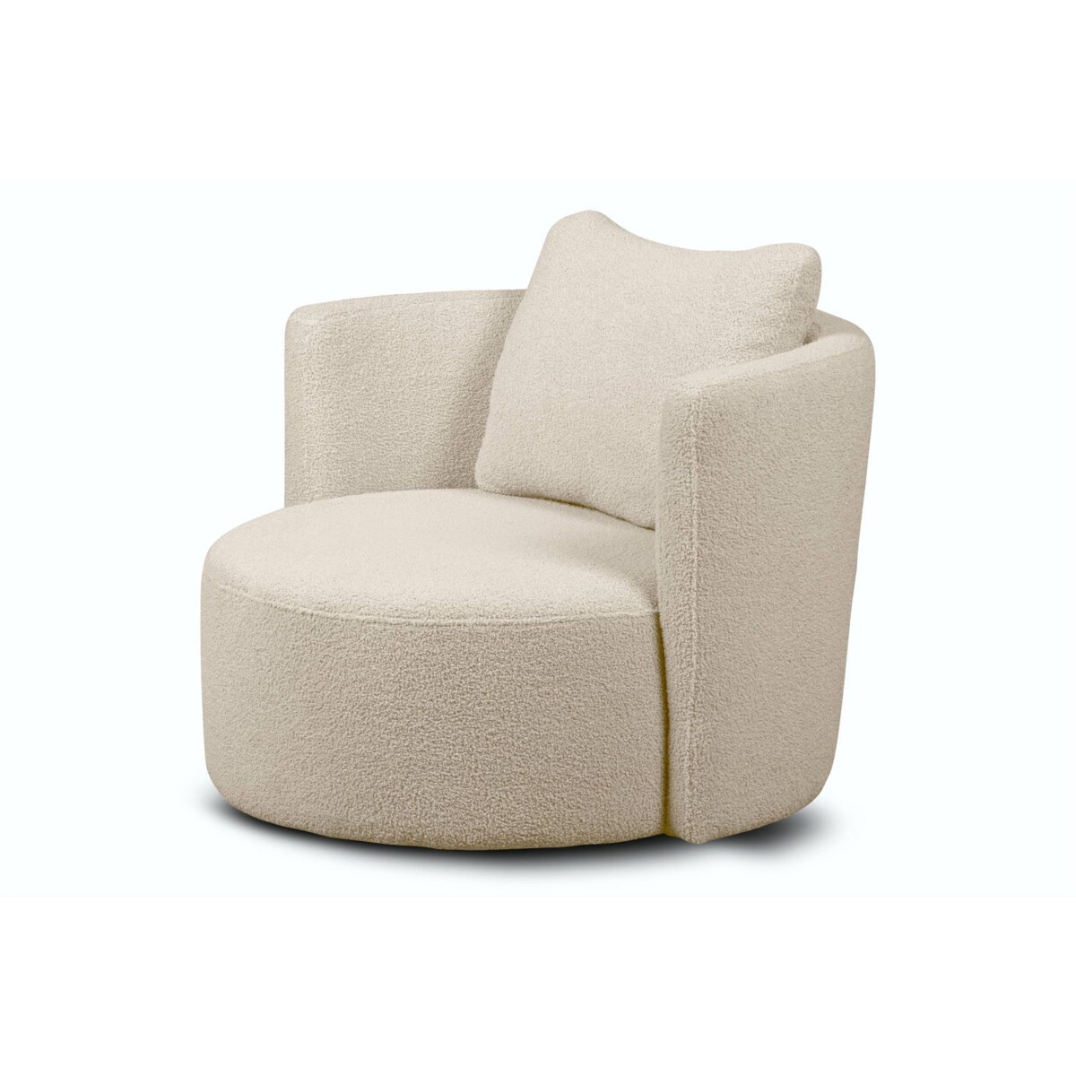KONSIMO RAGGI Fotel obrotowy baranek jasnobeżowy