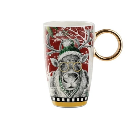 Kubek Renifer w czapce 440 ml - Egan Italy