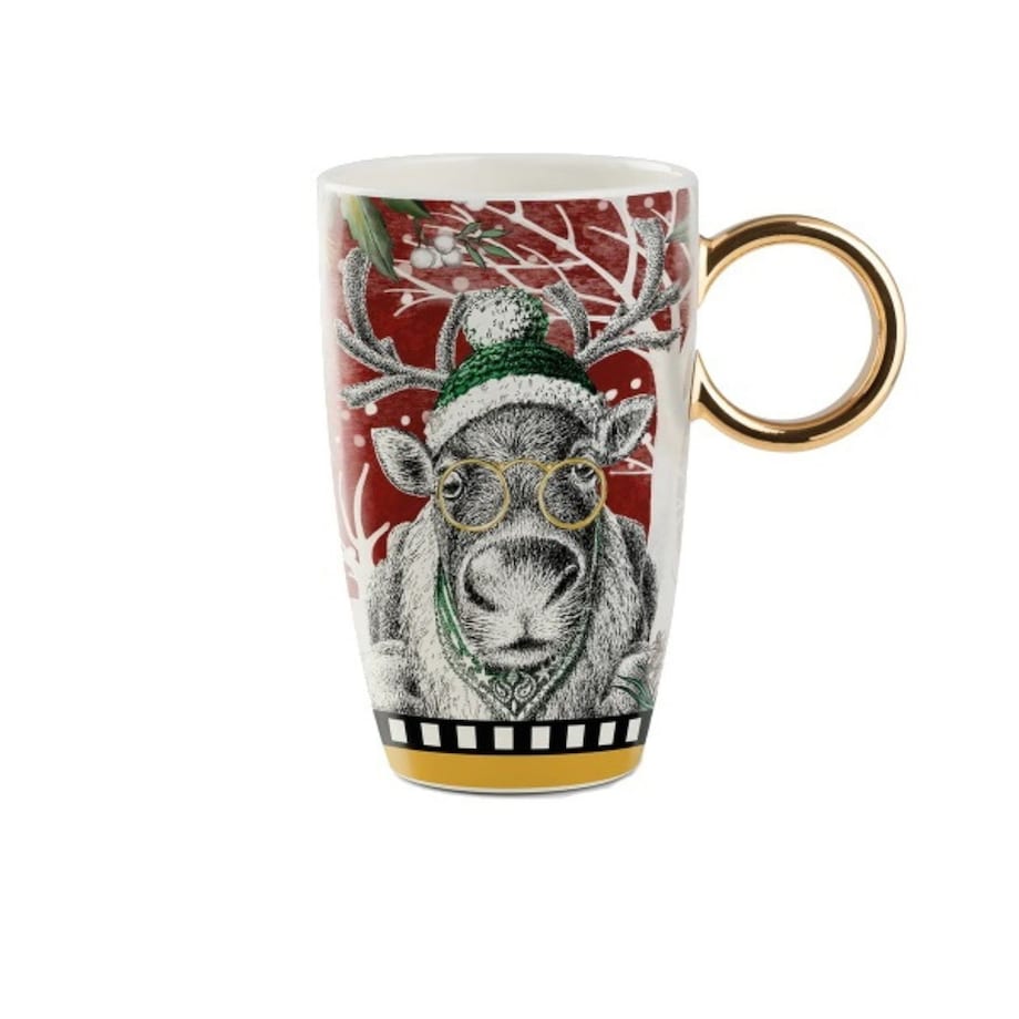 Kubek Renifer w czapce 440 ml - Egan Italy