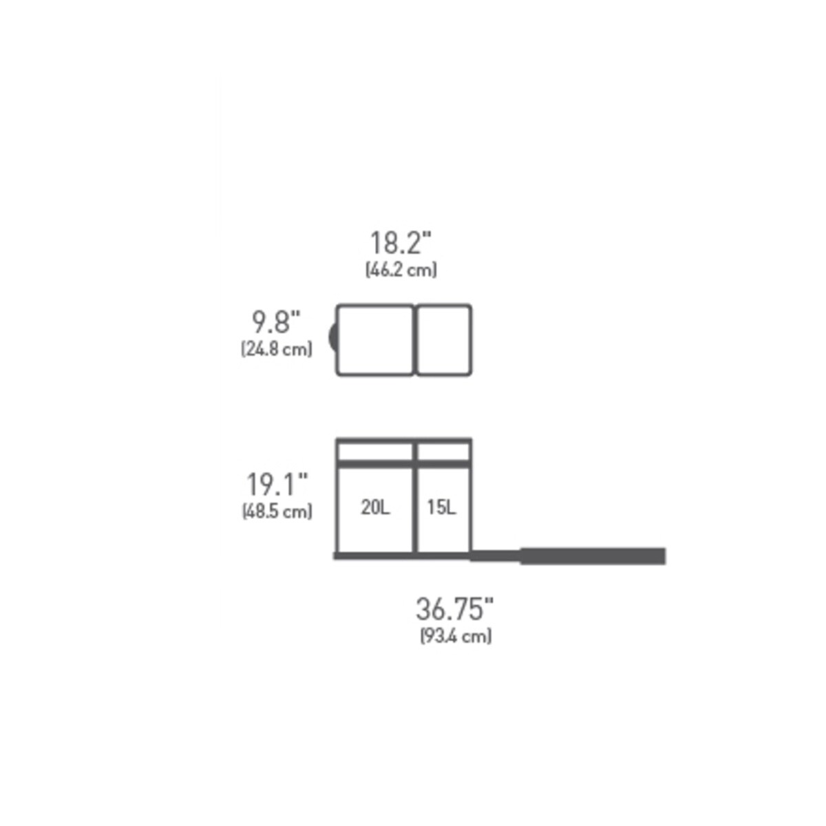 Kosz na śmieci 35L PULL OUT RECYCLER / simplehuman