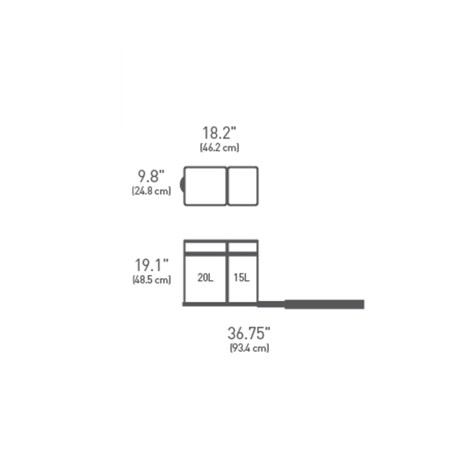 Kosz na śmieci 35L PULL OUT RECYCLER / simplehuman