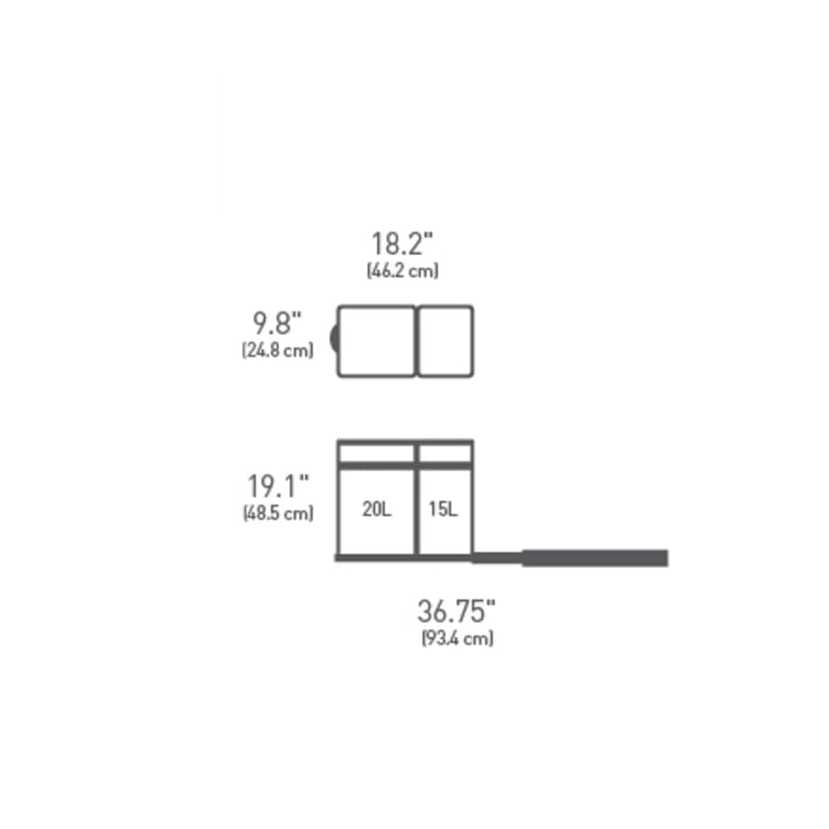 Kosz na śmieci 35L PULL OUT RECYCLER / simplehuman