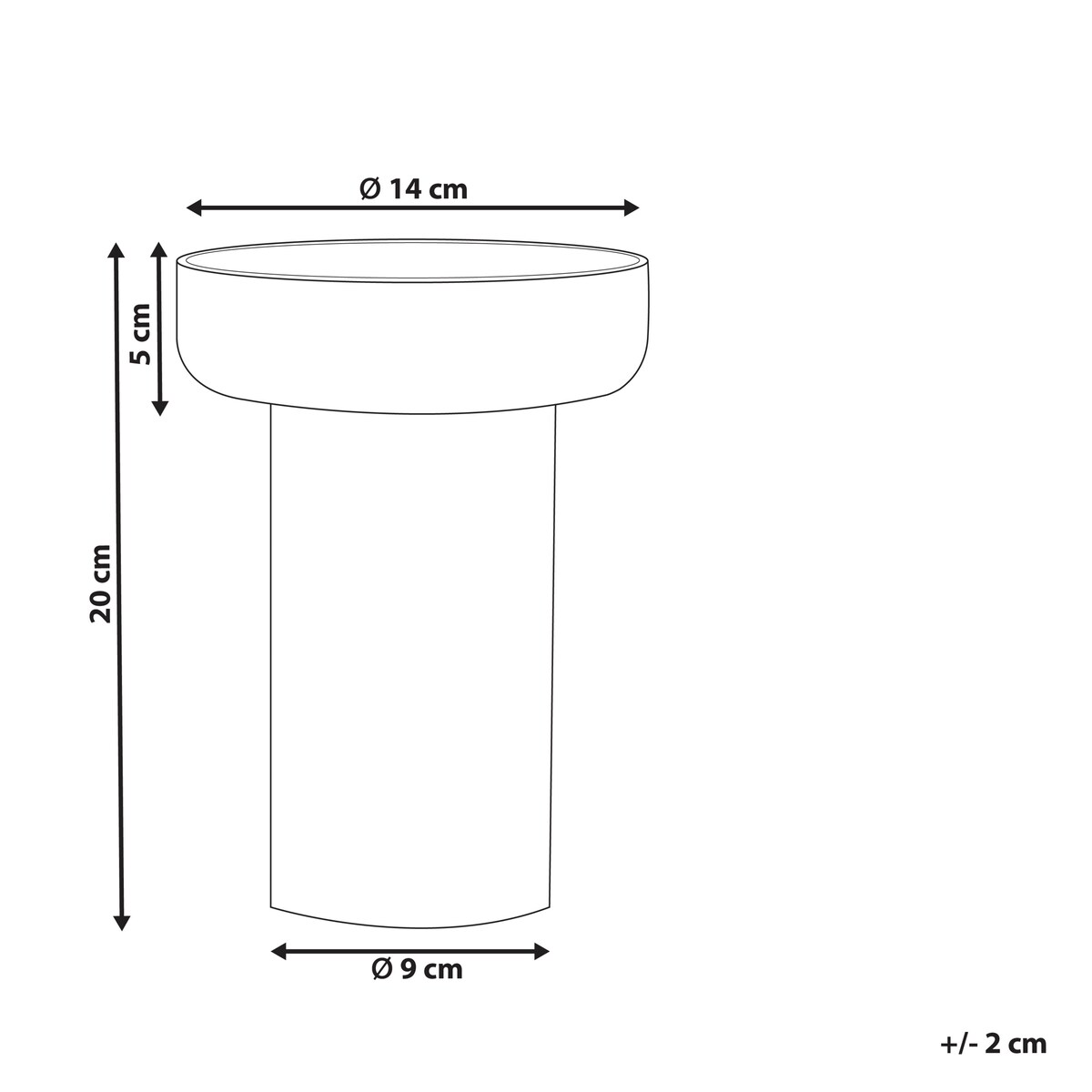 Wazon na kwiaty PLATANIA Szkło 20 cm Pomarańczowy