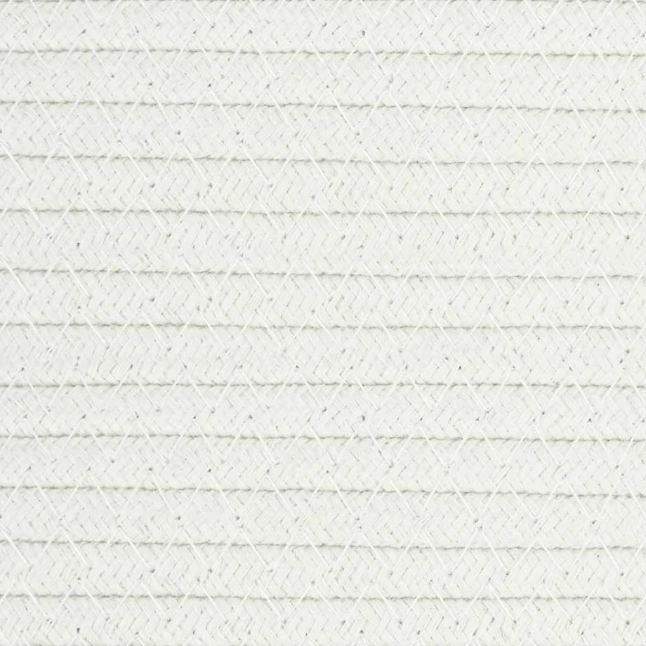 vidaXL Kosz do przechowywania, biały, Ø38x36 cm, bawełna