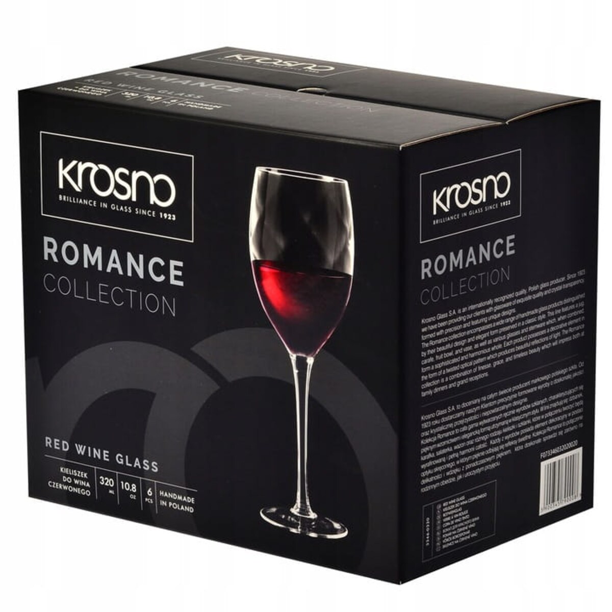 Kieliszki do Wina Czerwonego 320 ml Romance Krosno