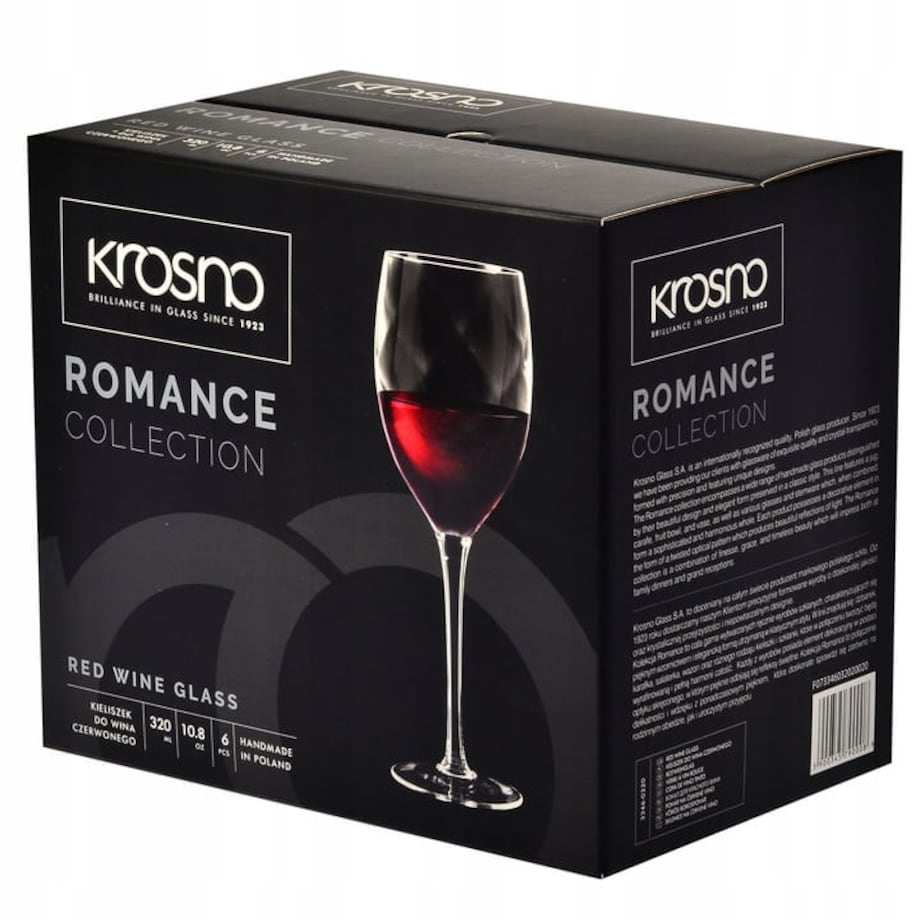 Kieliszki do Wina Czerwonego 320 ml Romance Krosno