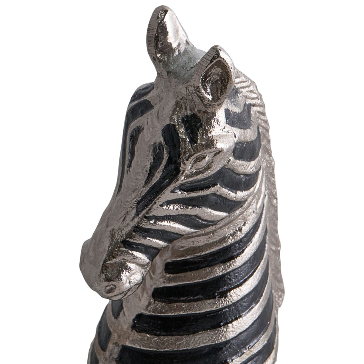 Figurka dekoracyjna Zebra ZAGORA Metal Czarny/ srebrny