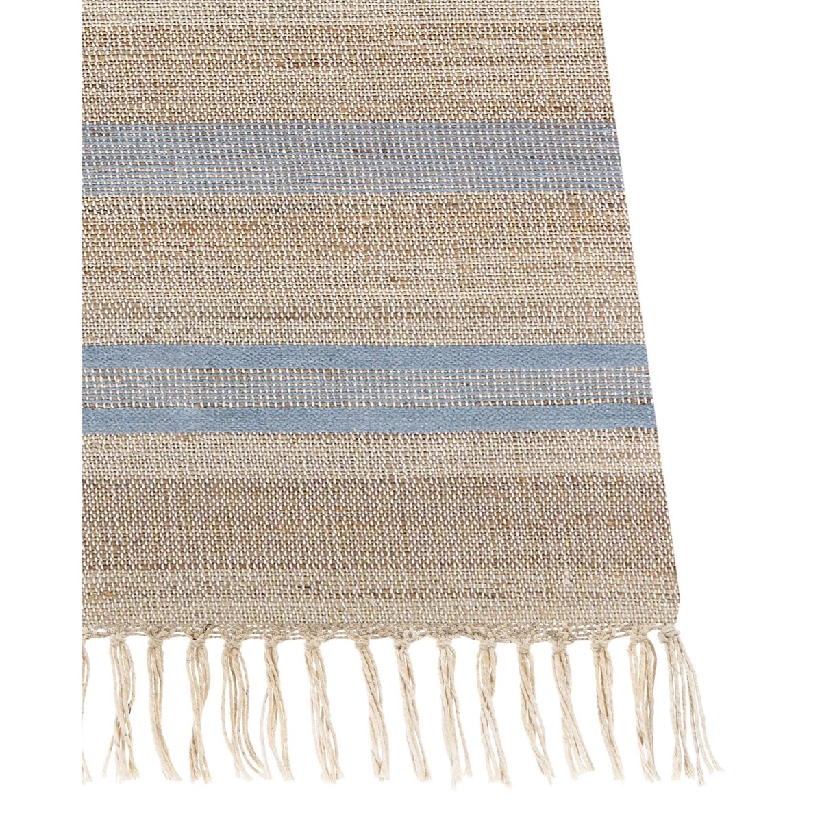 Dywan z juty 80 x 300 cm beżowo-niebieski TALPUR