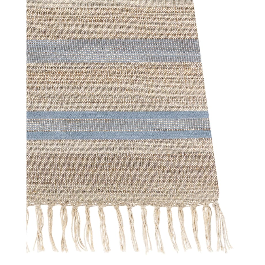 Dywan z juty 80 x 300 cm beżowo-niebieski TALPUR