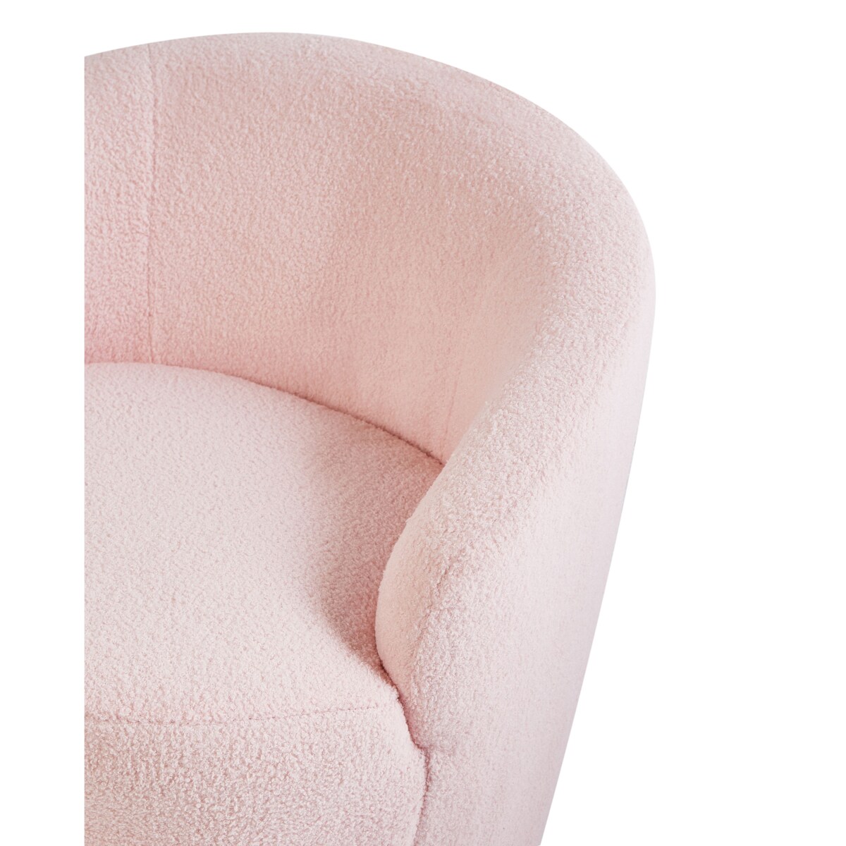Fotel obrotowy DAVIK Boucle Pastelowy róż