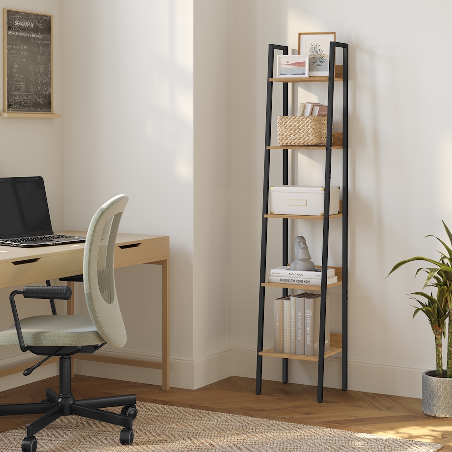 Regał drabinkowy Artisan, organizacyjny na książki, nowoczesny design