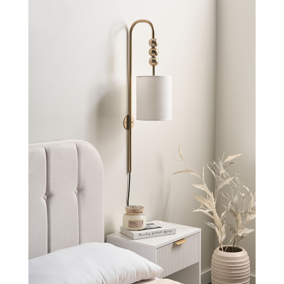 Lampa ścienna LOKY Metal Mosiężny