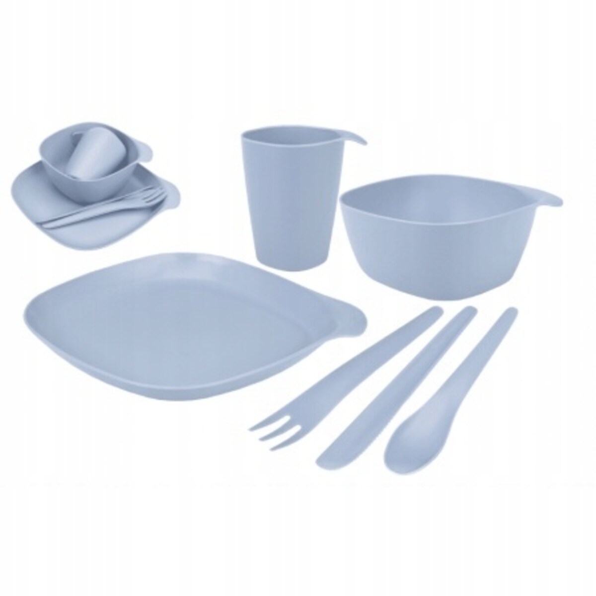 KOMPLET NA PIKNIK kemping grill naczynia dla 1osob