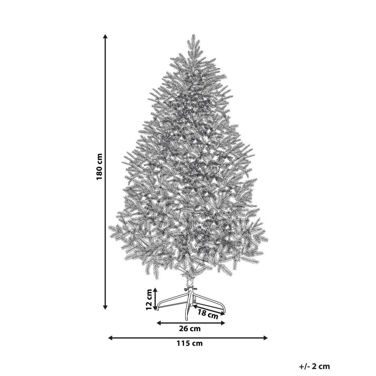 Sztuczna choinka 180 cm zielona HUXLEY