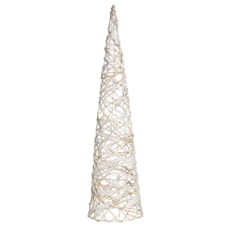 Zestaw 3 dekoracji świątecznych TUELSO Choinka 60/80/100 cm Biały/ złoty