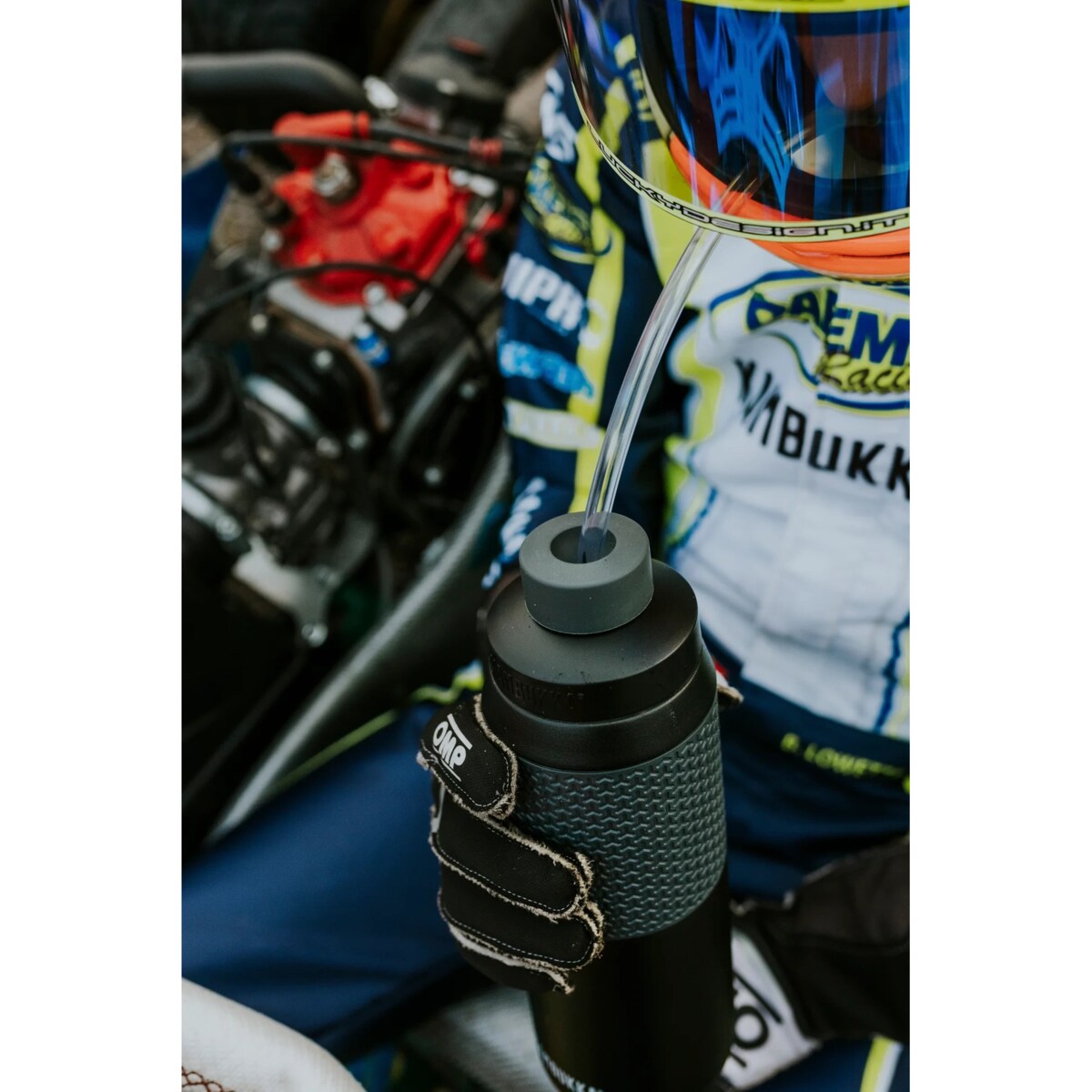 Nakrętka Monza lid do butelki Kambukka Grey/Black słomka do picia na rower