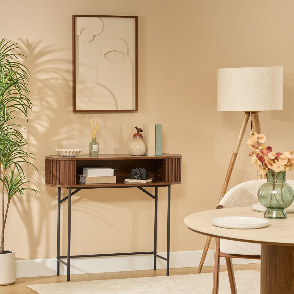 Konsola ALCOVE z 2 szufladami, 100 x 30 x 85 cm